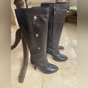 Fendi Tall Black Leather Boots Size 38 (US women’s 6.5)